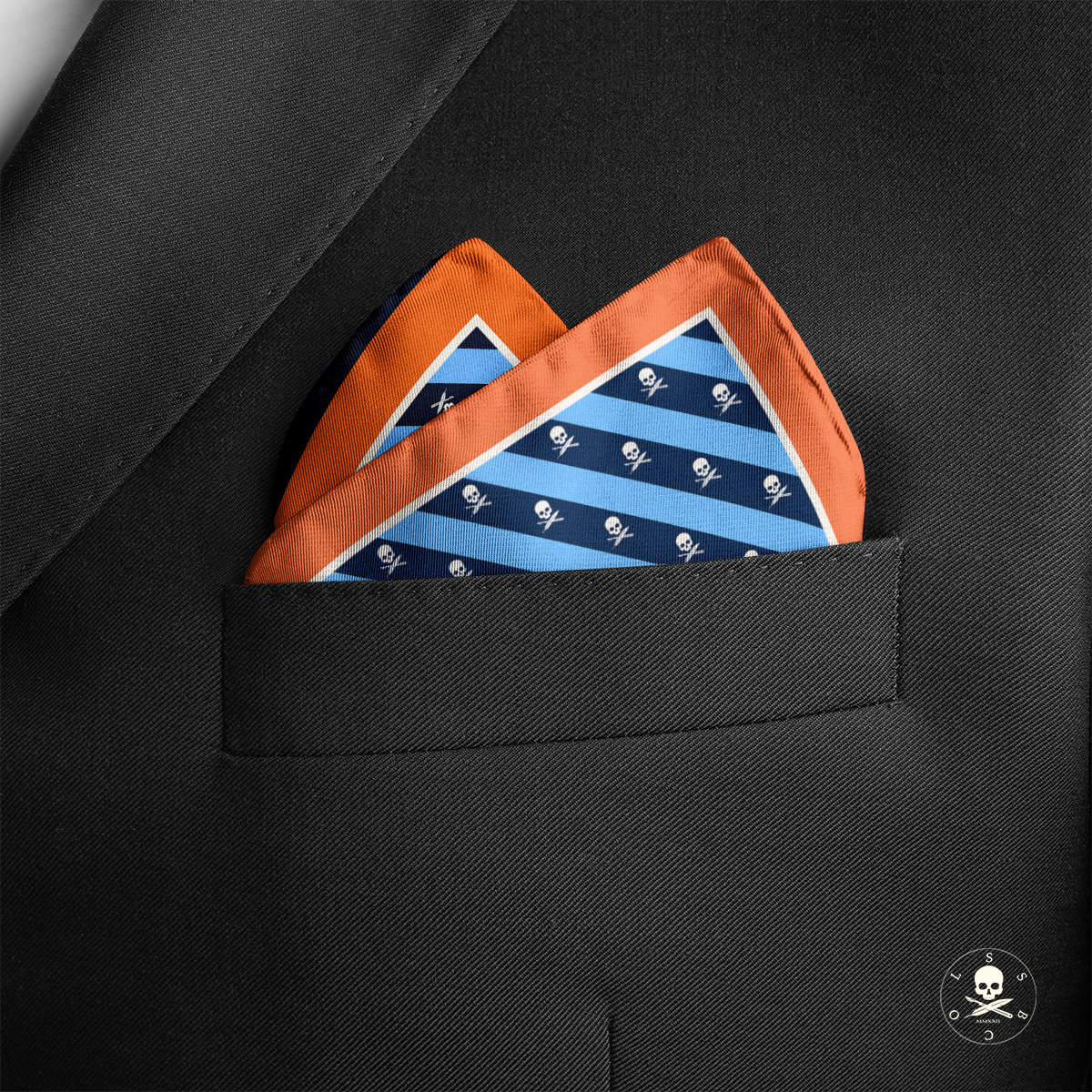 Pocket Square- Navy/CapeCod/White