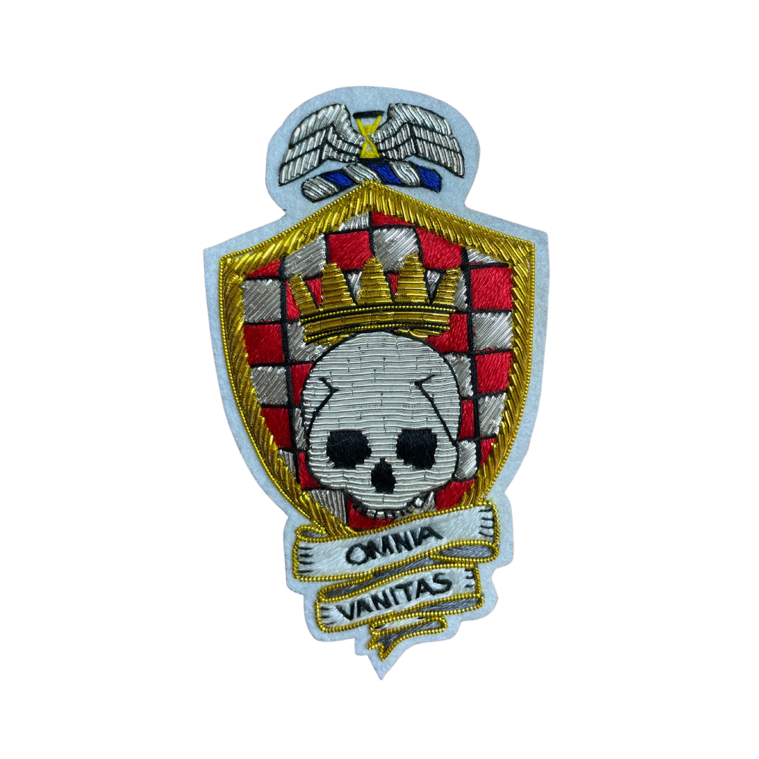 Hand-Beaded Omnia Vanitas Bullion Patch